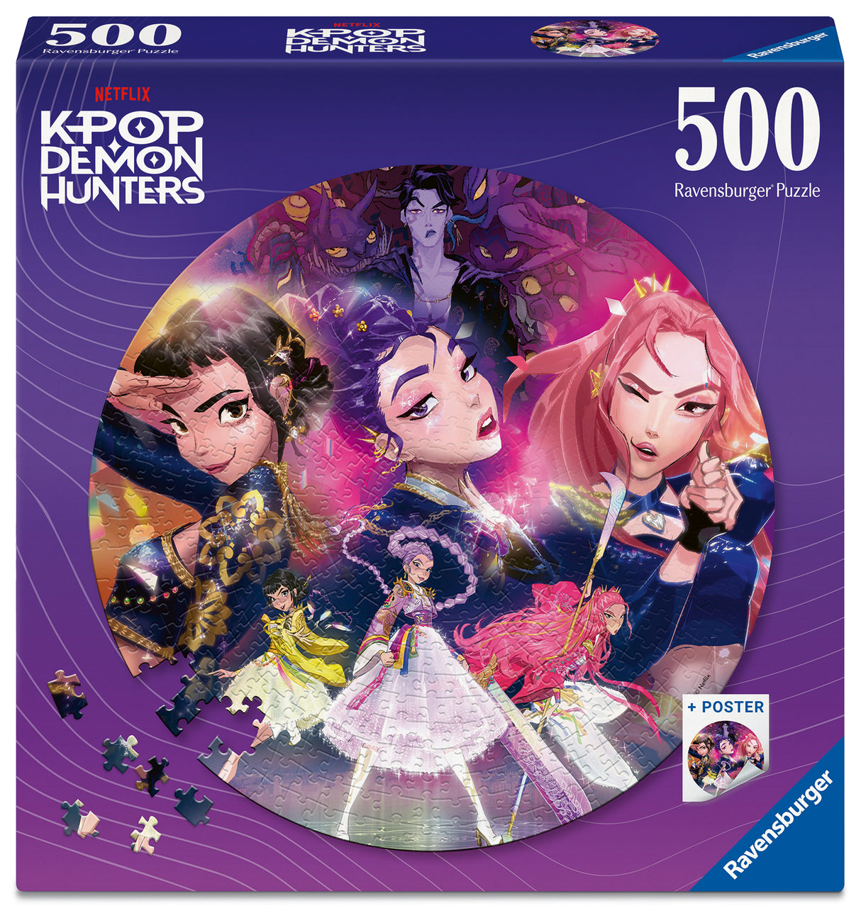 Ravensburger Puzzle 500 pcs KPop Demon Hunters With Poster: For the fans!  12002052V