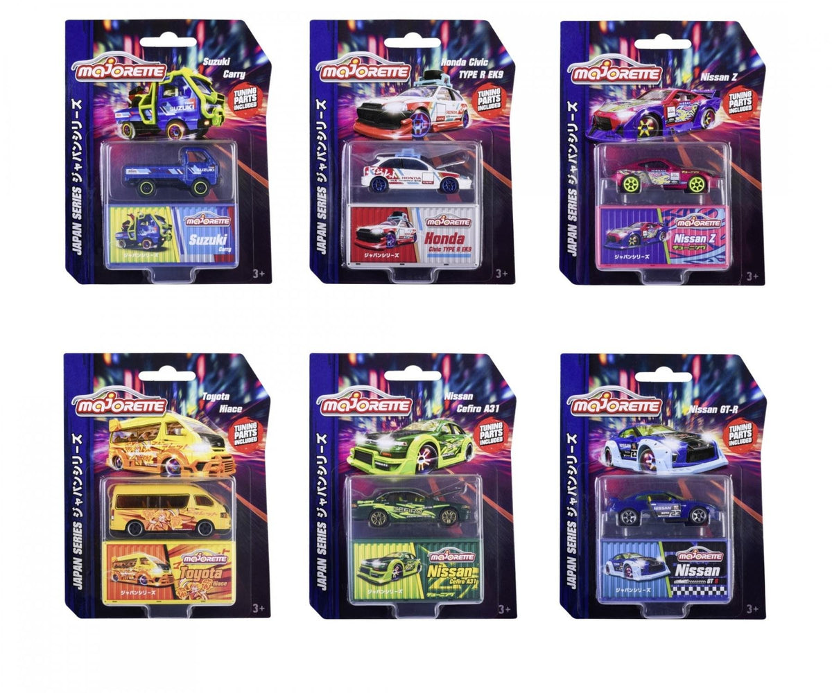 Simba Majorette Deluxe Cars: Japan Series - 6 different 212051030B