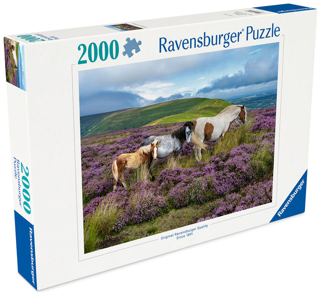 Ravensburger Puzzle 2000 Pieces: Wild Horses in the Heathe 12001751V