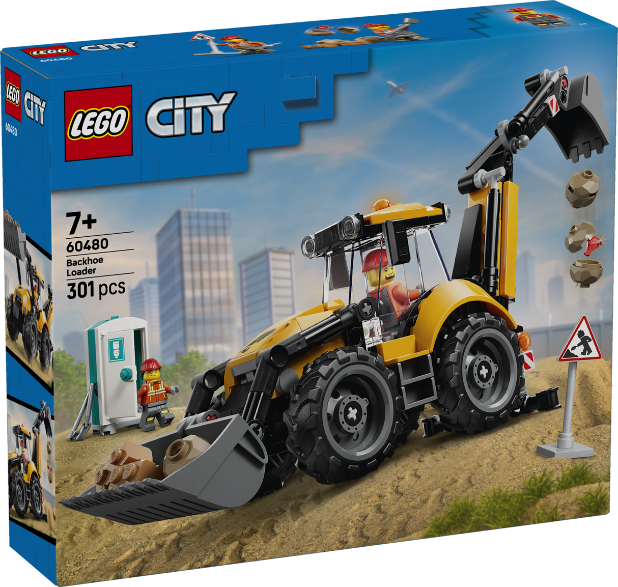 LEGO City Yellow Backhoe Loader 60480L