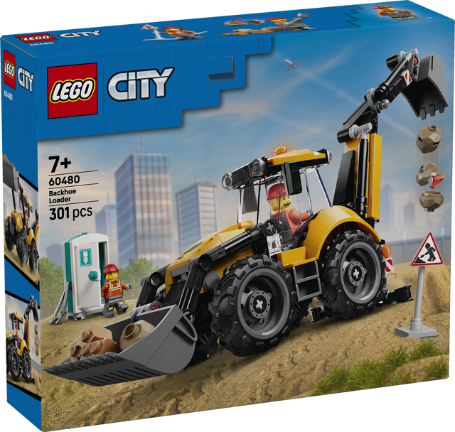 LEGO City Yellow Backhoe Loader 60480L