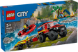 LEGO City 4x4 Fire Engine with Rescue Boat 60412L