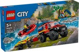 LEGO City 4x4 Fire Engine with Rescue Boat 60412L