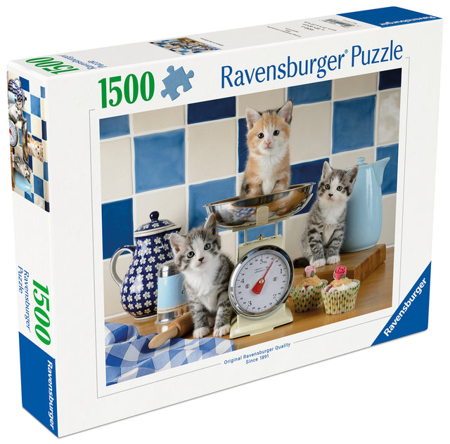 Ravensburger Puzzle 1500 Pieces: Kittens In The Kitchen 12001708V