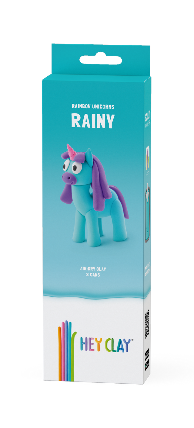 HEY CLAY Modeling Clay Unicorn Rainy 3 pc 30140E