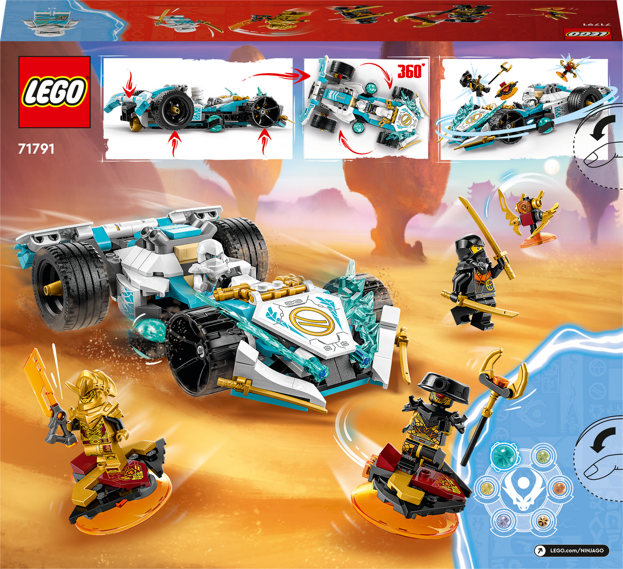 LEGO Ninjago Zane's Dragon Power Spinjitzu Racing Car 71791L