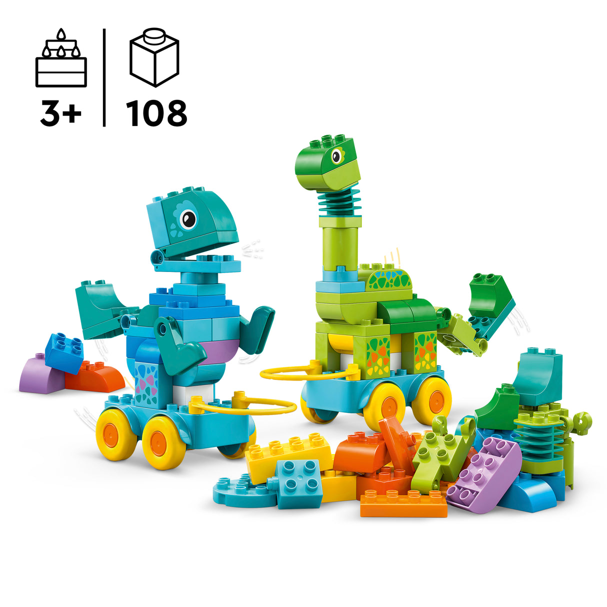 LEGO DUPLO 3in1 Dinosaurs on Wheels
 10451L