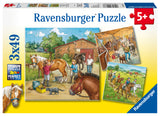 Ravensburger Puzzle 3x49 pc A Day with Horses Puzzle 092376V