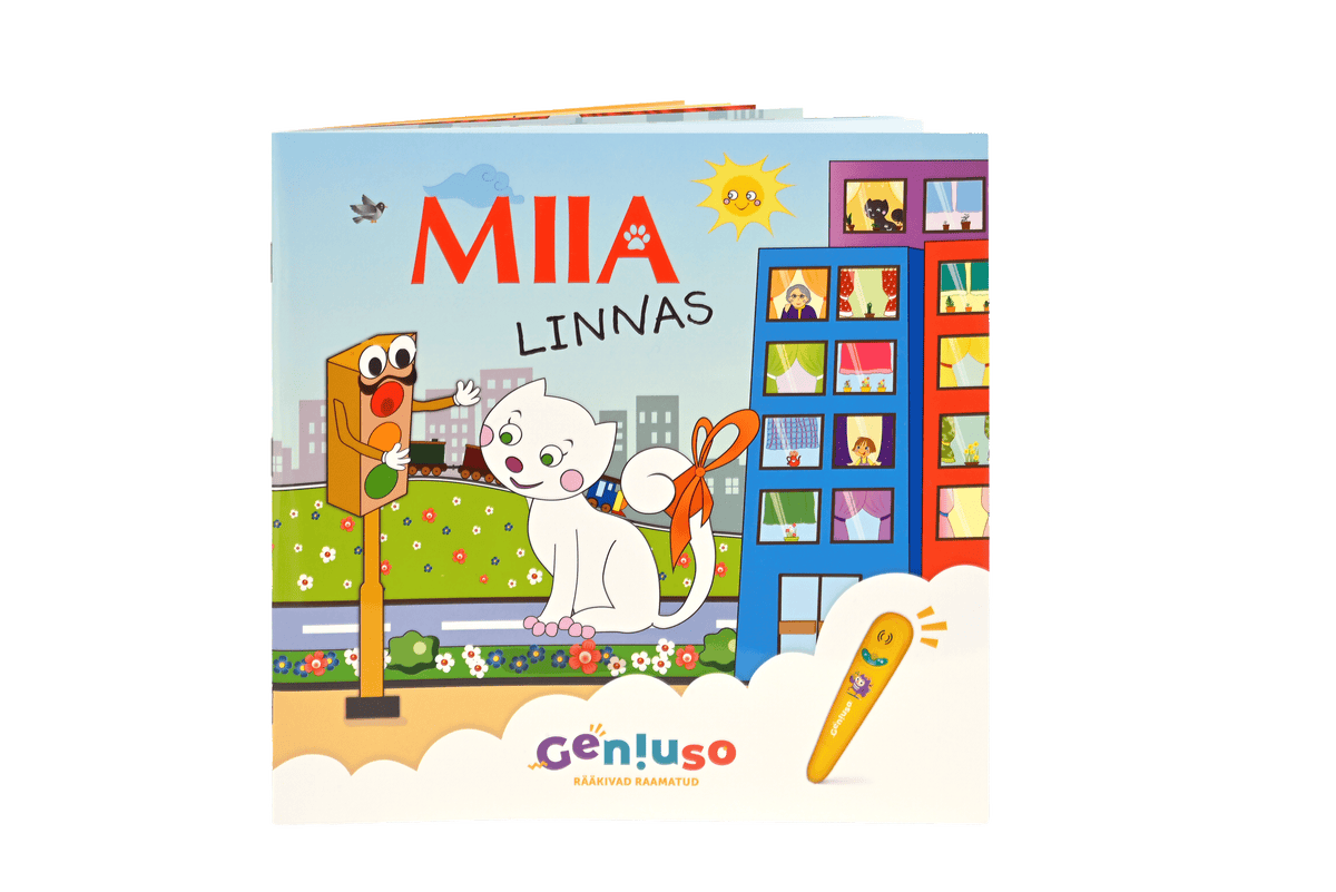 Geniuso MIIA põhikomplekt: pliiats, rääkivad raamatud "Talus" ja "Linnas" ning kandekott 634983G