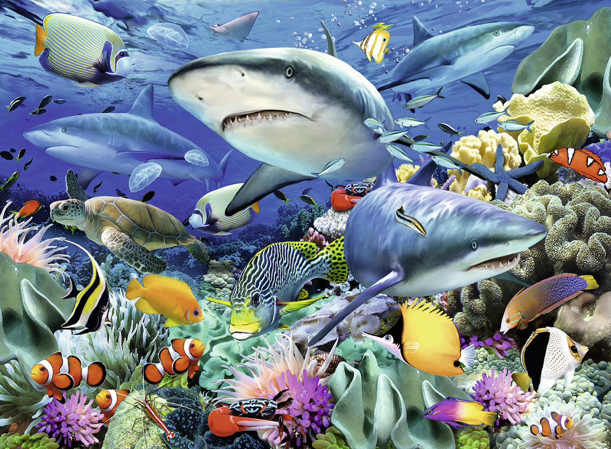 Ravensburger Puzzle 100 pc Reef of the Sharks 109517V