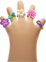 HEY CLAY Modeling Clay Rings Flower  31001E