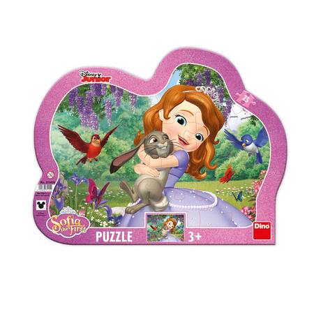 Dino Silhouette Frame Puzzle 25 Pieces: Sofia And Animals 31145D