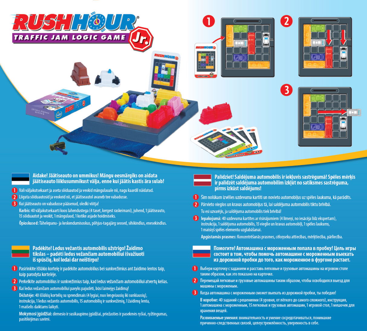 ThinkFun Board Game Rush Hour Jr. 76522F