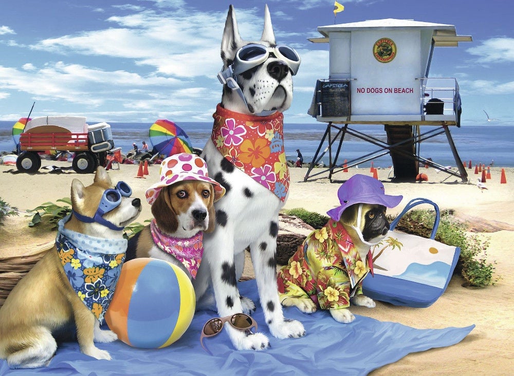 Ravensburger Puzzle 100 pc Dogs on the Beach 105267V