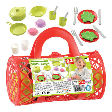Ecoiffier Food Utensils in a Suitcase 8/982S