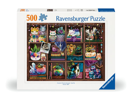 Ravensburger Puzzle 500 Pieces: Cubby Cats and Succulents 12000874V