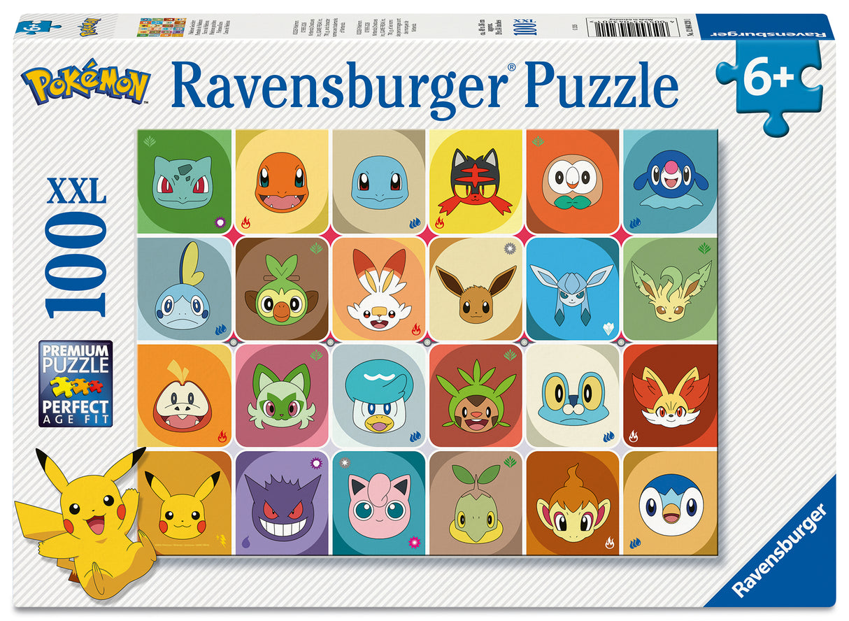 Ravensburger Puzzle 100 XXL Pieces: Pokémon Characters 12004320V