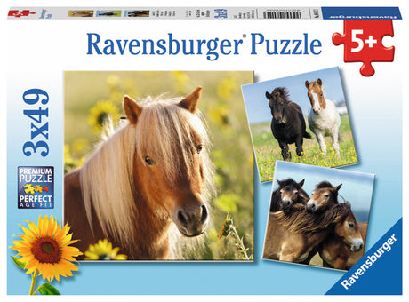 Ravensburger Puzzle 3x49 pc Loving Horses 080113V