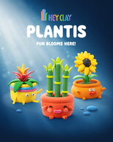 HEY CLAY Modeling Clay 15 Pieces: Plant Friends 15034E