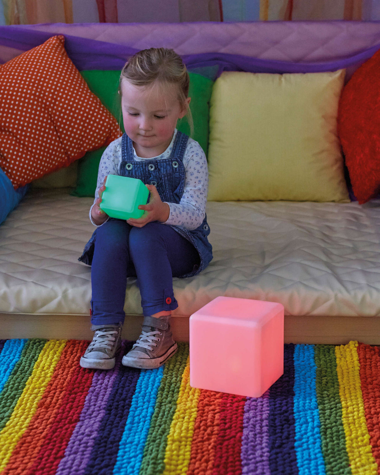 TTS Sensory ICT Glow Construction Blocks 12pk EY06793B