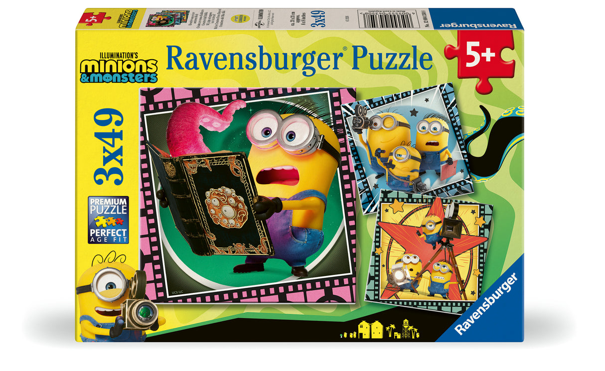 Ravensburger Puzzle 3x49 Pieces: Minions & Monsters Movie 12004350V