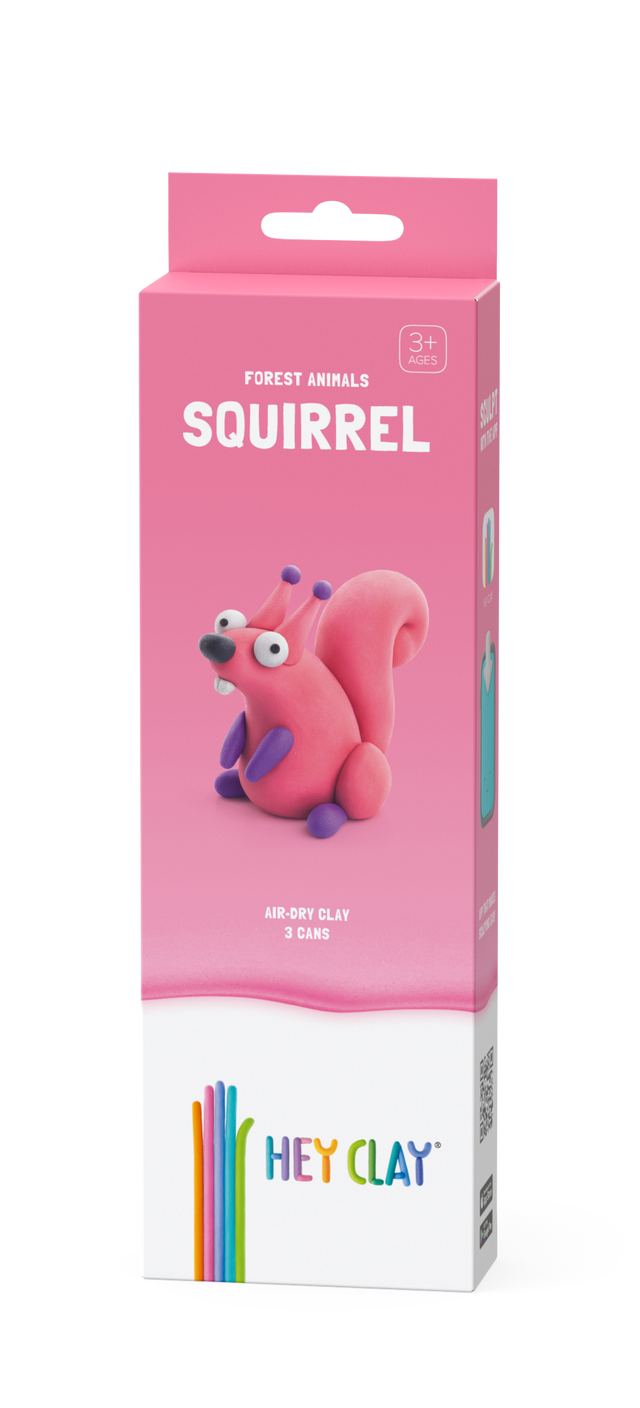 HEY CLAY Modeling Clay Squirrel 3pc 30110E