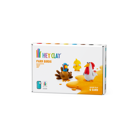 HEY CLAY Modelling Clay 6 pcs: Farm Birds Selection 2 60040E