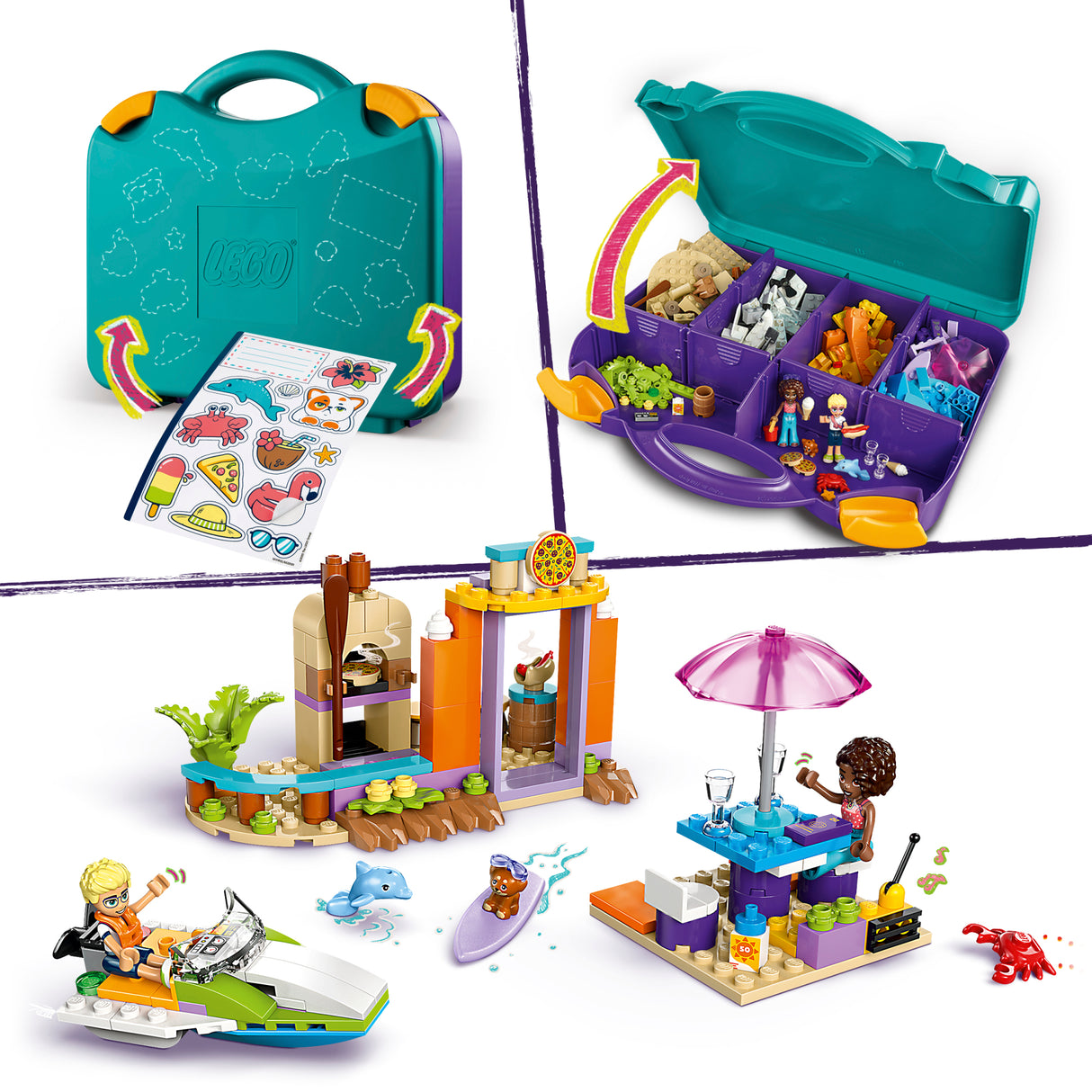 LEGO Friends Creative Beach and Travel Suitcase toy set 42672L