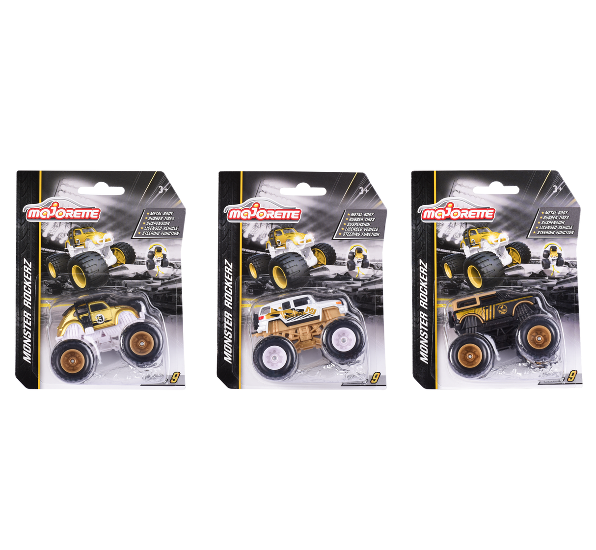 Majorette Monster Rockerz Golden 3 Difrent. 212054033B
