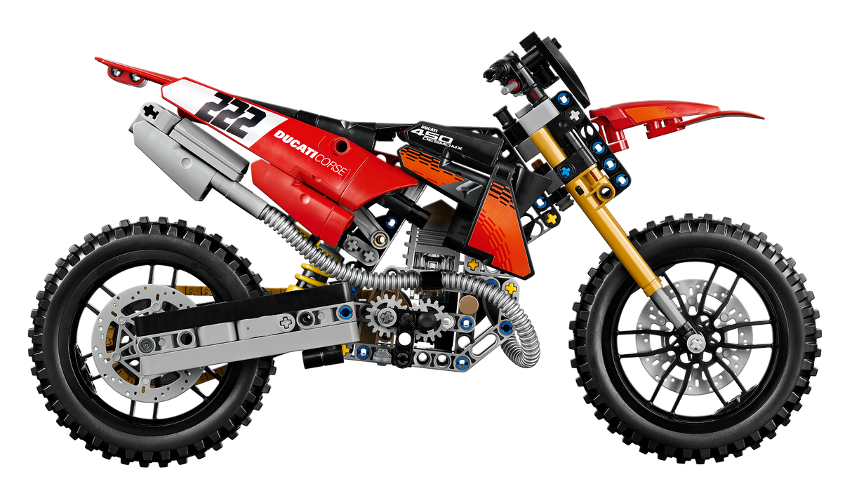 LEGO Technic Ducati Desmo450 MX Factory Motorcycle 42238L