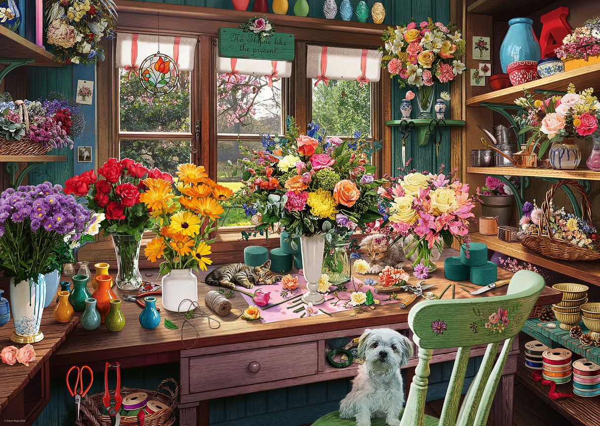 Ravensburger Puzzle 1000 Pieces: The Flower Arranger's Shed 12001722V