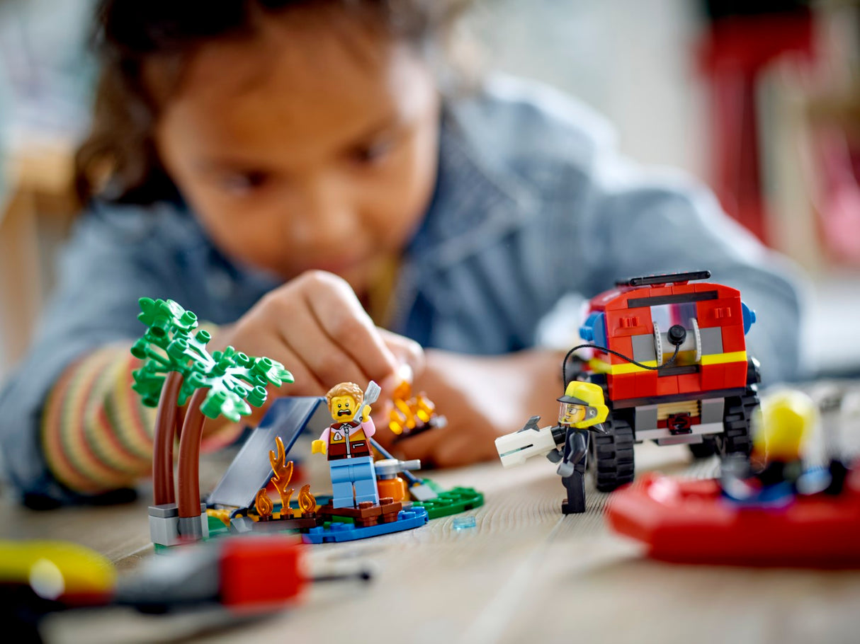 LEGO City 4x4 Fire Engine with Rescue Boat 60412L