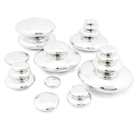 TTS Sensory Mirrored Stacking Pebbles 20pk - Silver EY04238B