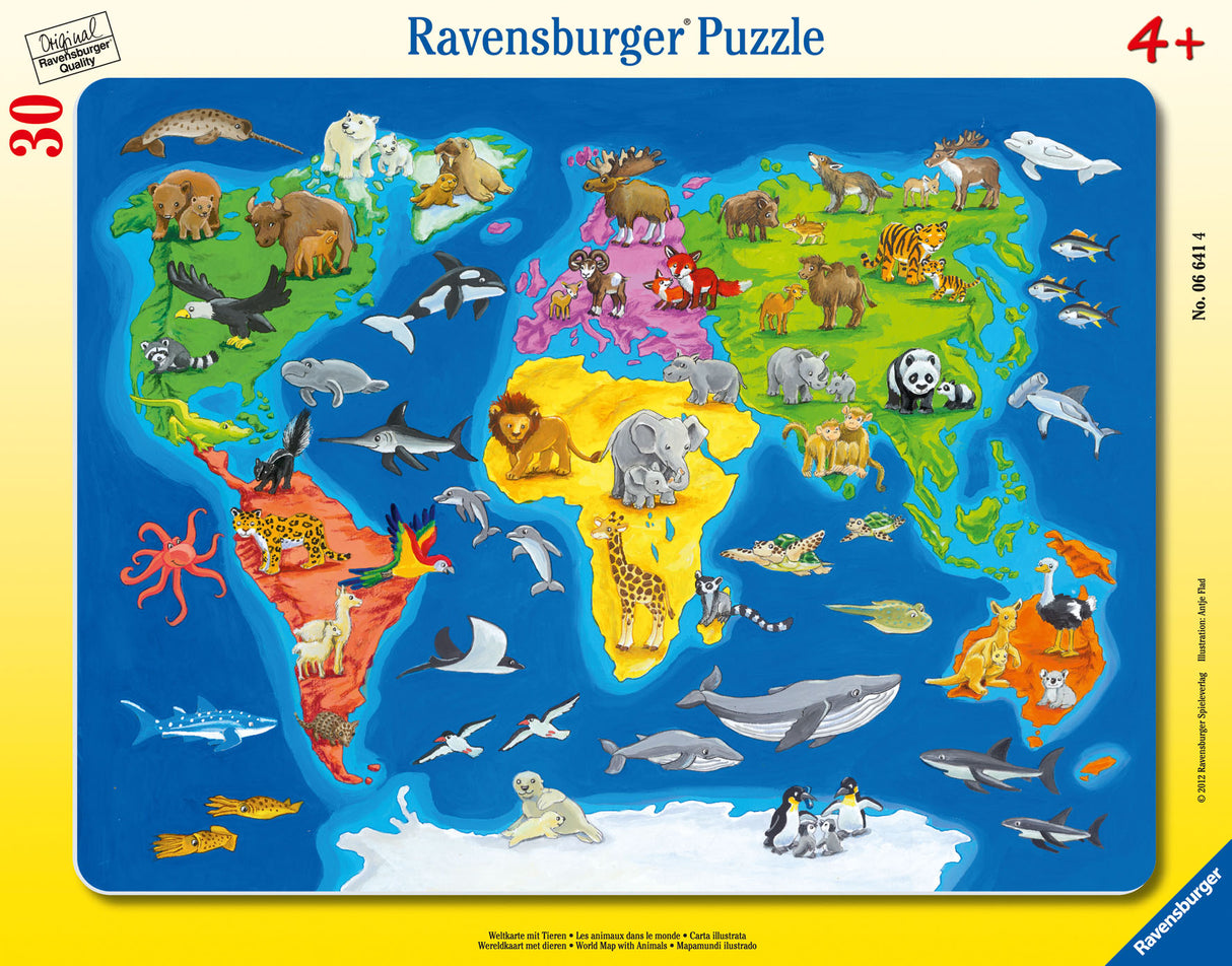 Ravensburger Frame Puzzle 30 pc Animals of the World 066414V