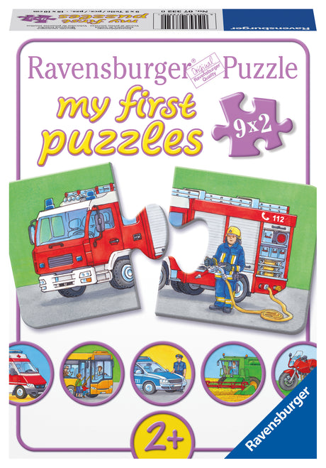 Ravensburger My First Puzzle 9x2 pc Commercial vehicles 073320V