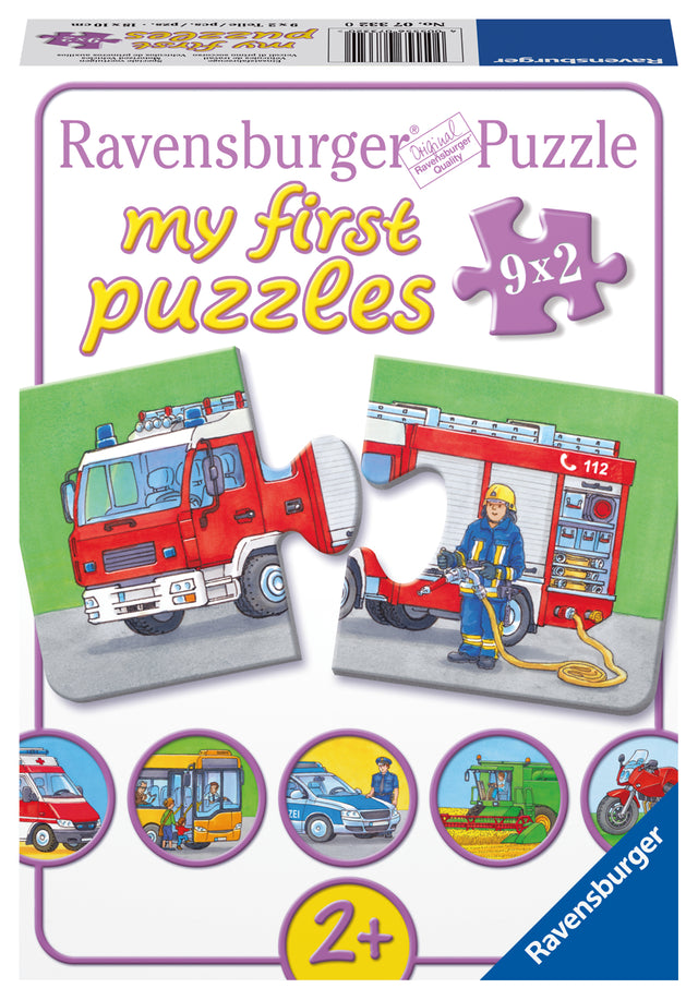 Ravensburger My First Puzzle 9x2 pc Commercial vehicles 073320V