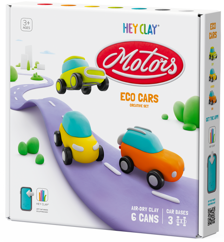 HEY CLAY Modeling Clay Eco Cars with Wheels 60901E