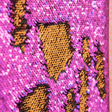 TTS plate with sequins: purple EY11105B