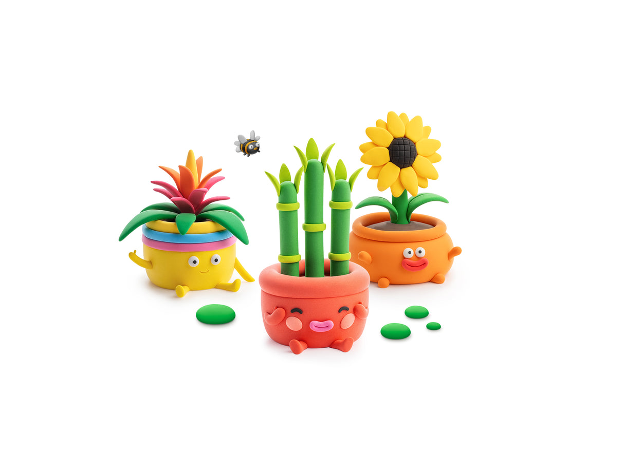 HEY CLAY Modeling Clay 15 Pieces: Plant Friends 15034E
