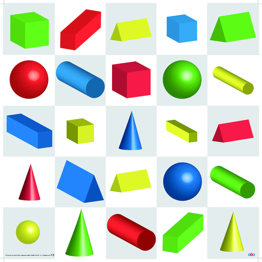 TTS Bee-Bot and Blue-Bot 3D Shapes Mat IT01075B