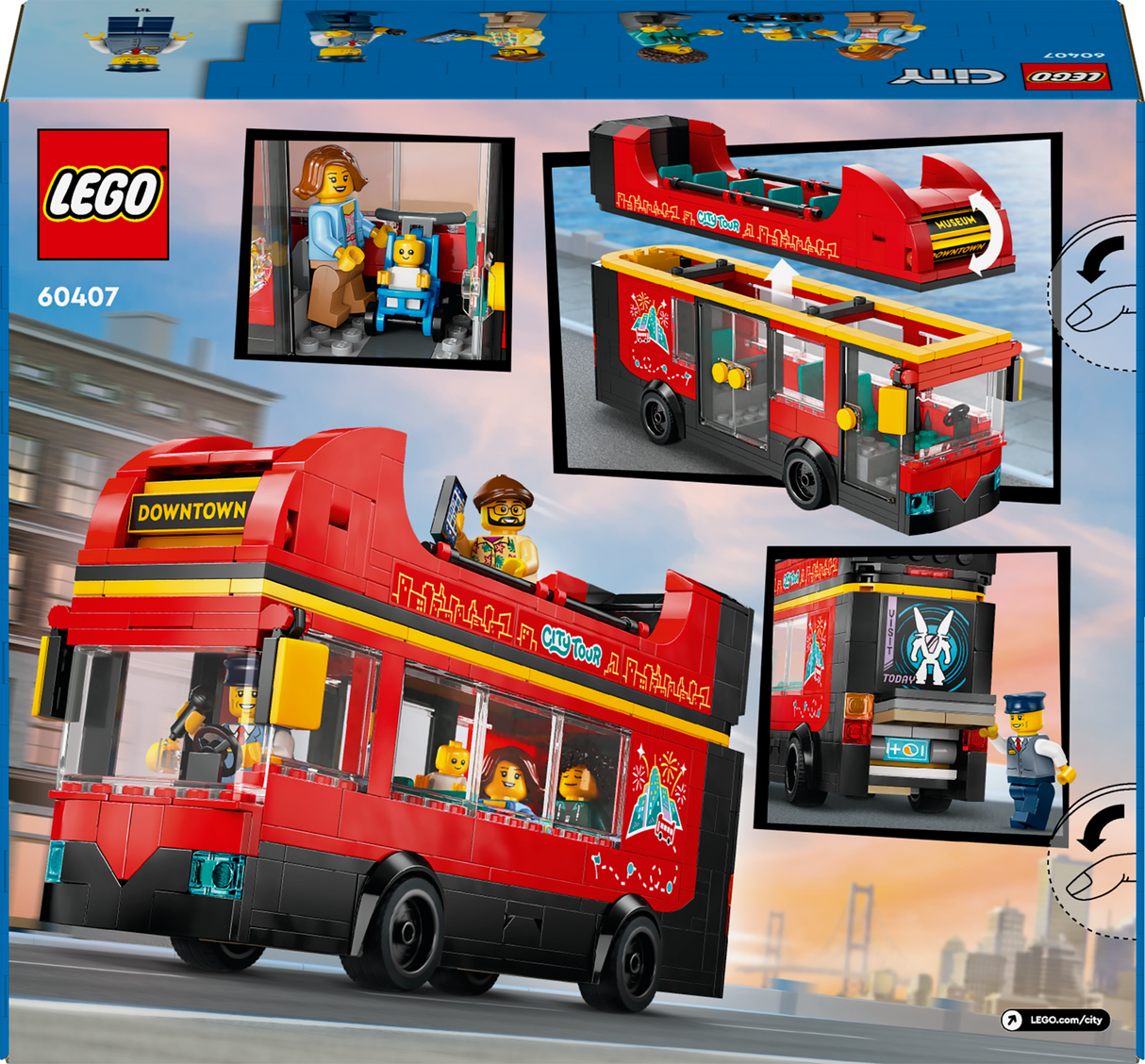 LEGO City Red Double-Decker Sightseeing Bus 60407L