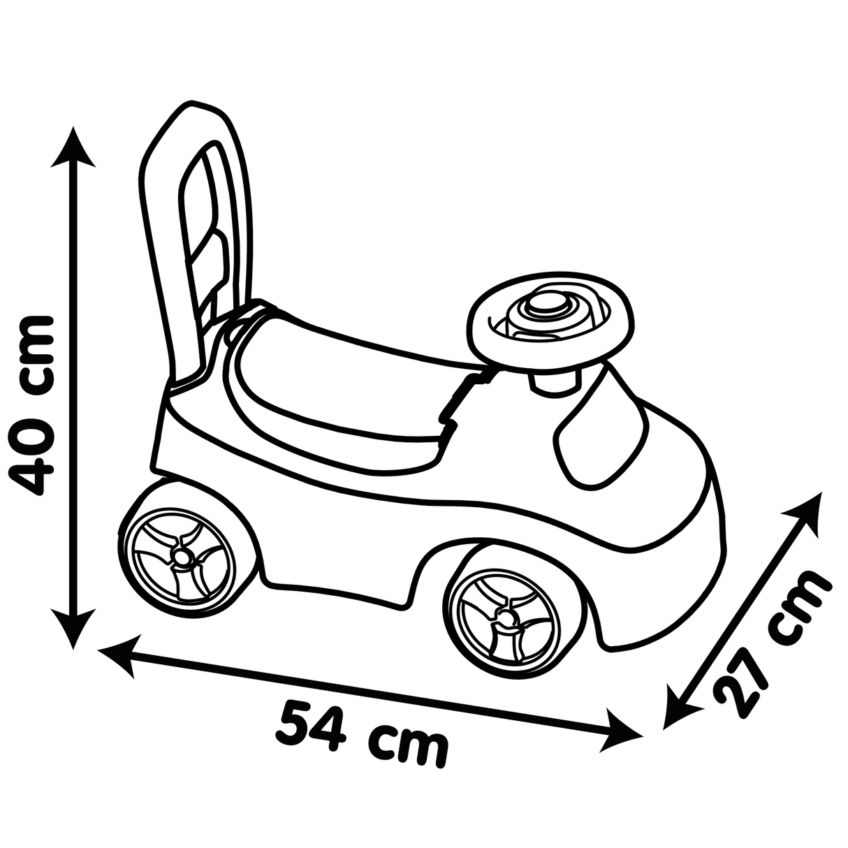 Smoby Auto Ride-On - Red 720541S