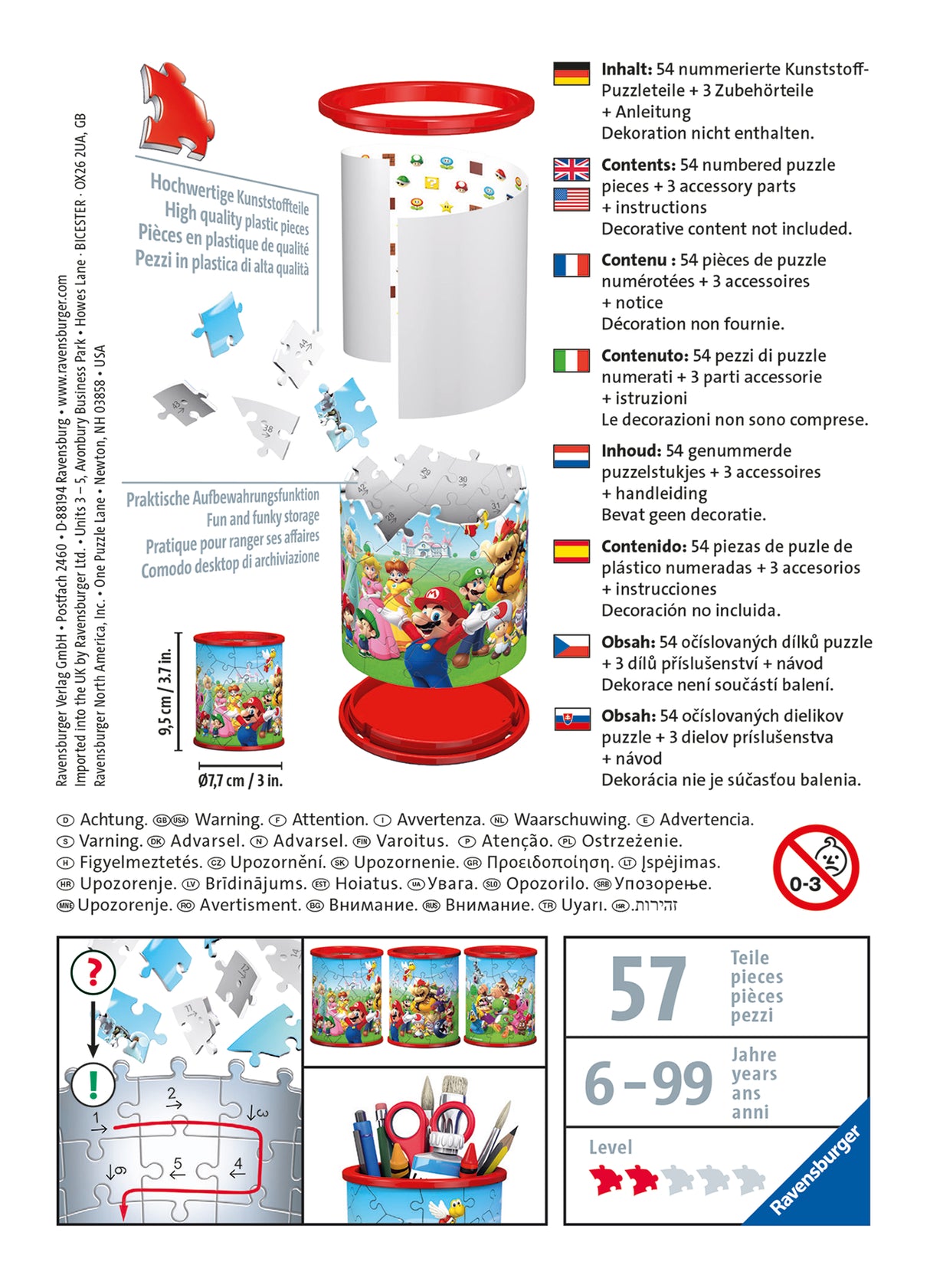 Ravensburger 3D Puzzle Pencil Case Super Mario 112555V