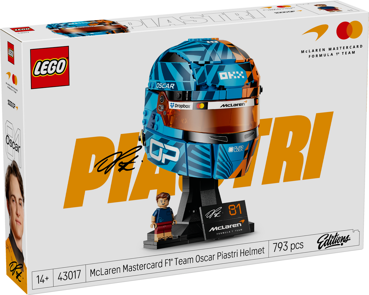 LEGO Editions McLaren Mastercard F1 Team Oscar Piastri Helmet 43017L