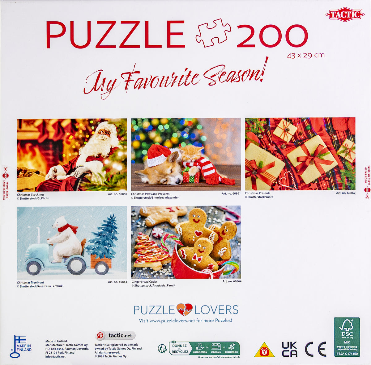 Tactic Puzzle 200 Pcs: Fluffy Presents 60861T