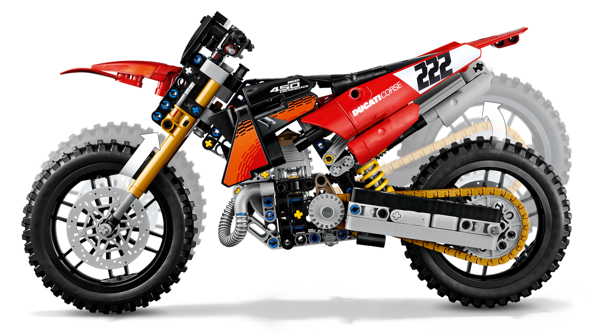 LEGO Technic Ducati Desmo450 MX Factory Motorcycle 42238L
