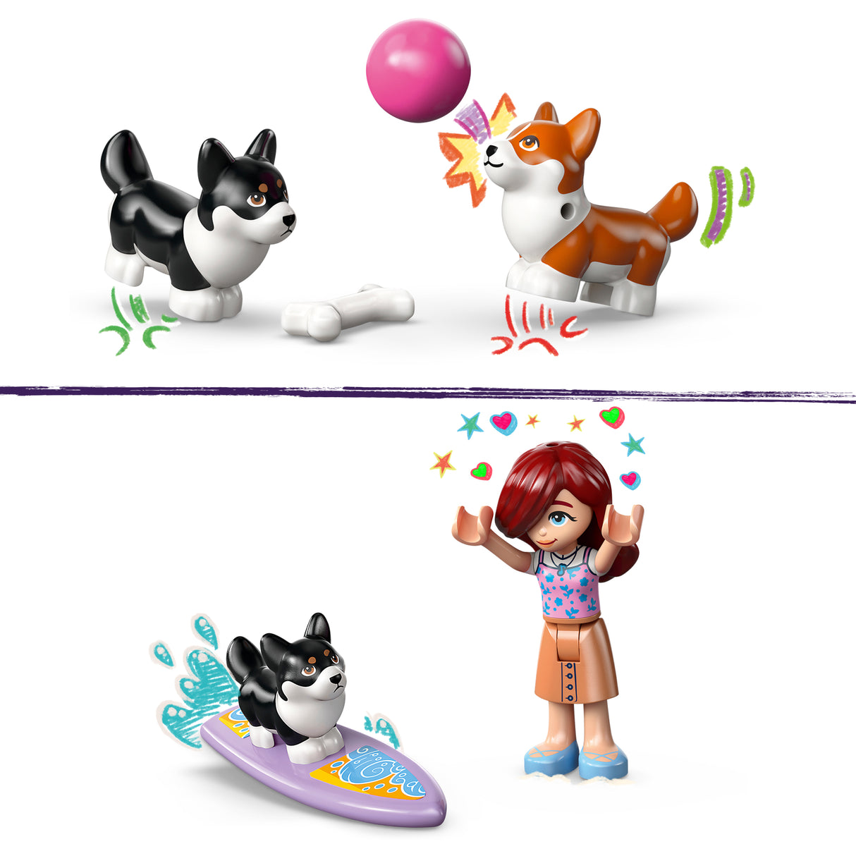 LEGO Friends Surfing Dogs and Scooter Adventure 42641L