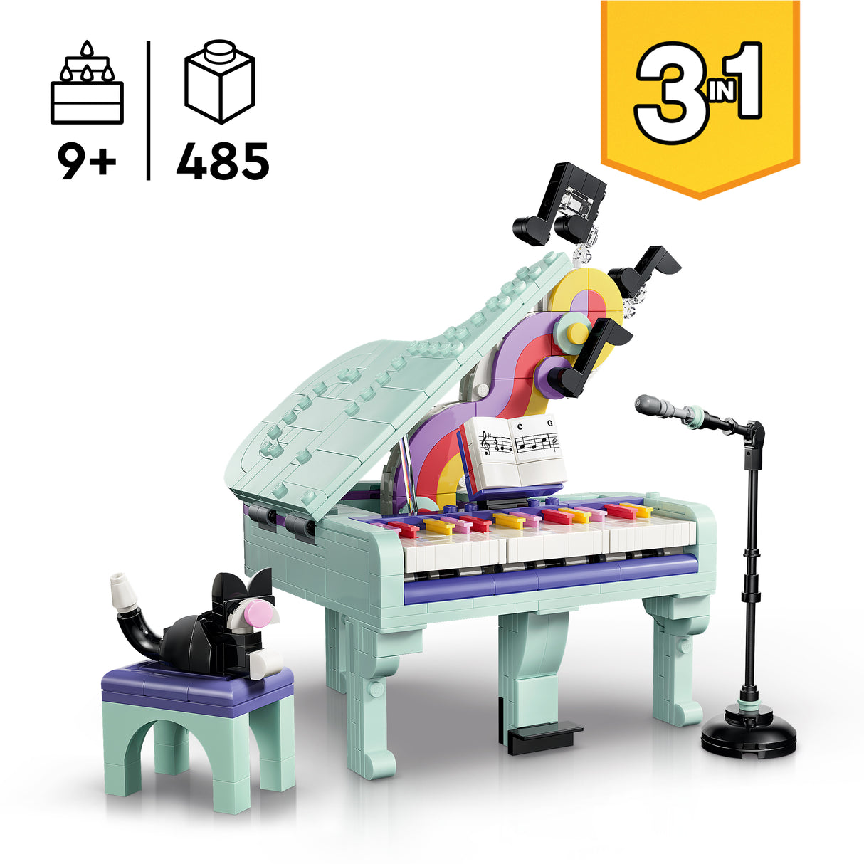 LEGO Creator Music Decor Piano with Cat 31392L