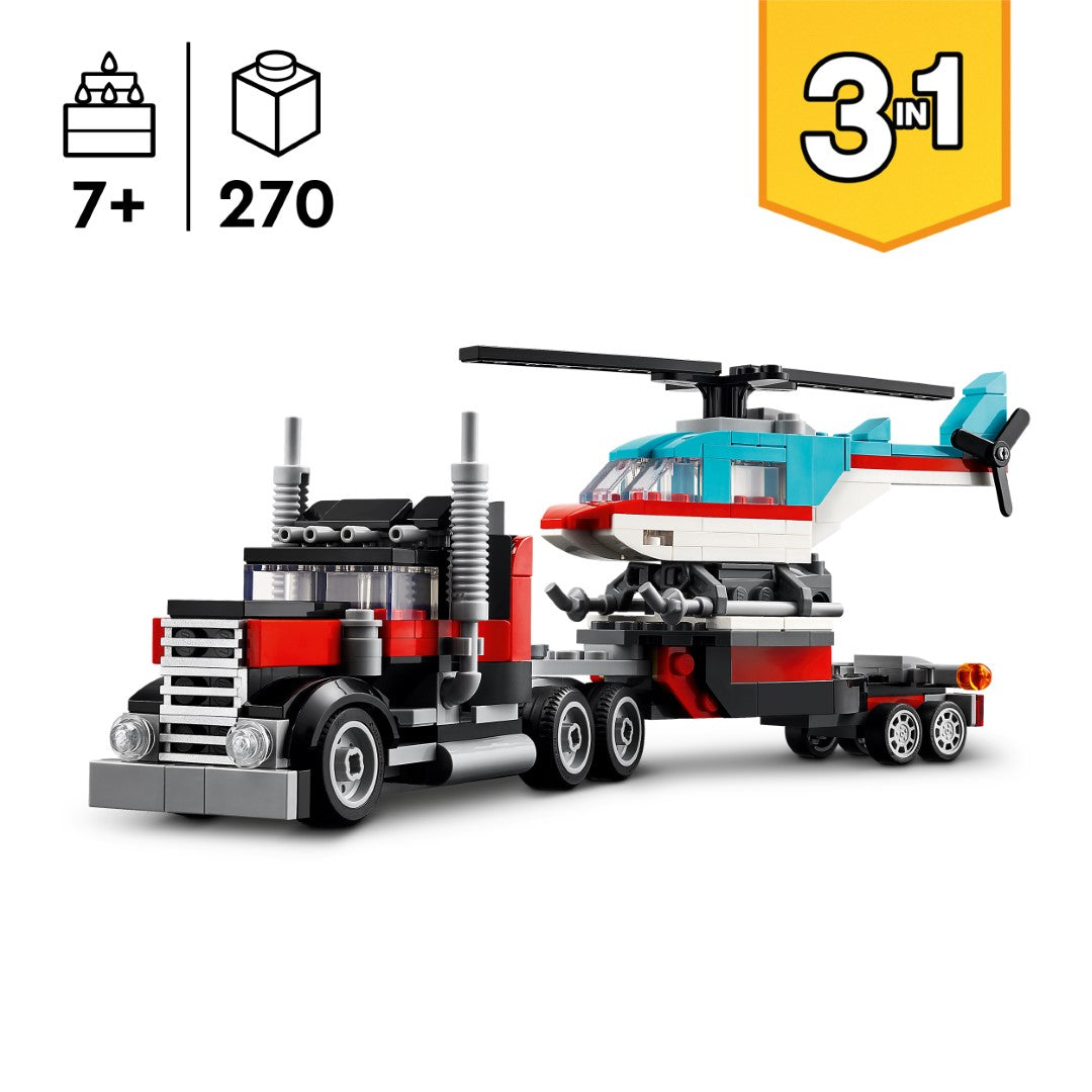 LEGO Creator Flatbed Truck with Helicopter 31146L