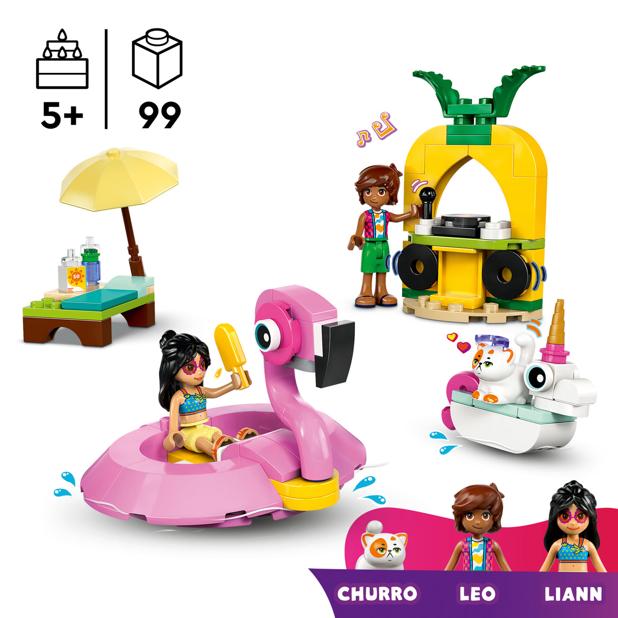 LEGO Friends Unicorn & Flamingo Pool Party 42658L